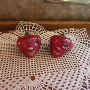 Vintage Strawberry Salt & Pepper Shakers